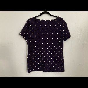 Talbots-LP-Blue w/Tan Polka Dots Top